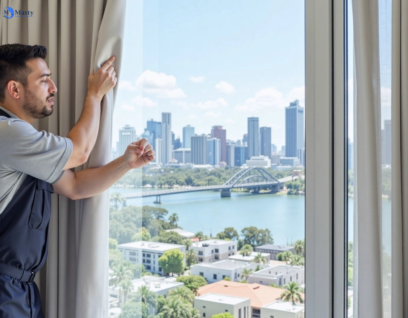 Professional curtain steam cleaning service bangor-nsw QLD by Matty Curtain Cleaning