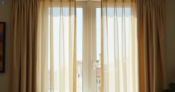 Dusty and dull curtains in bangor-nsw before steam cleaning